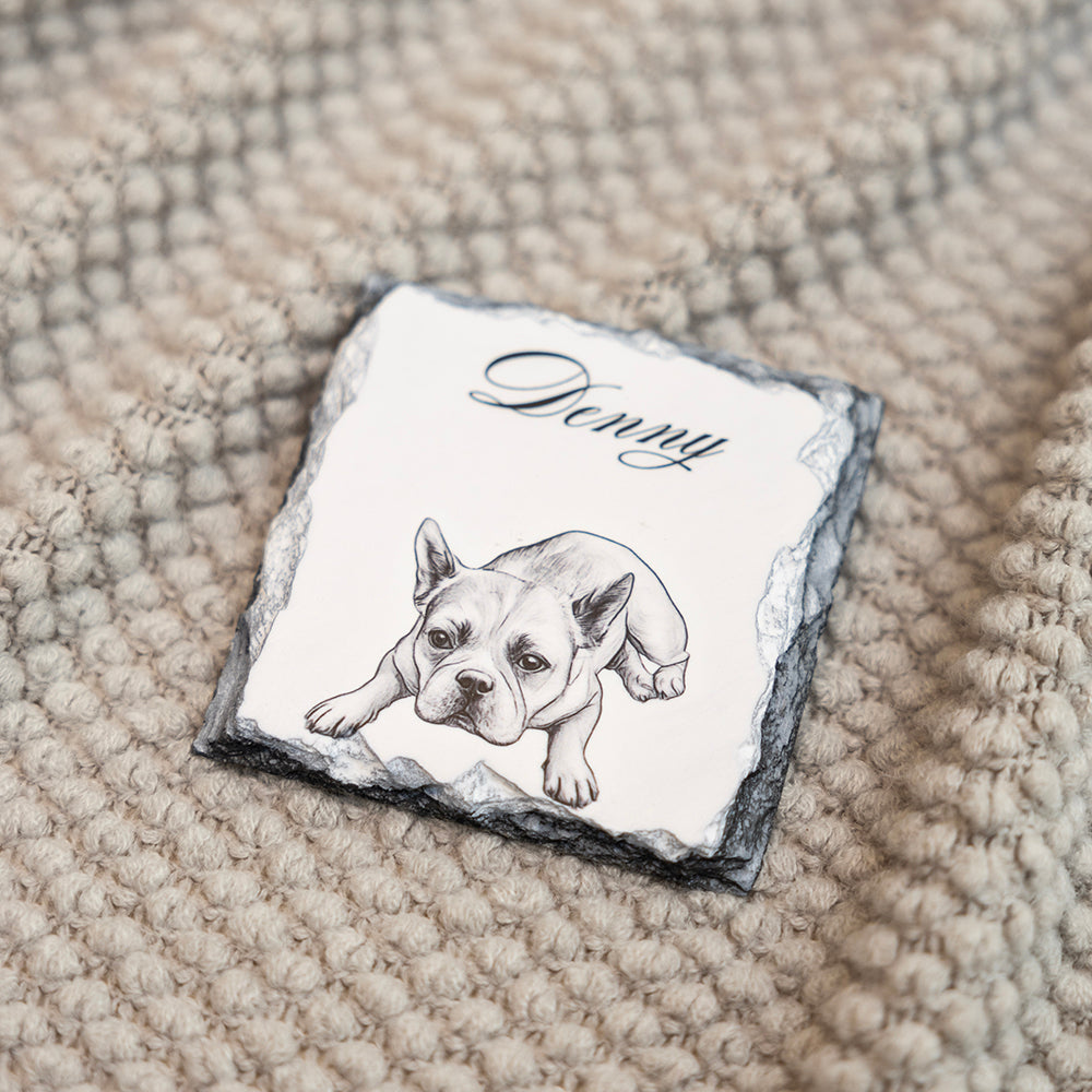 Custom Stone Pet Coaster | Personalized Stone Drink Coaster 🐾