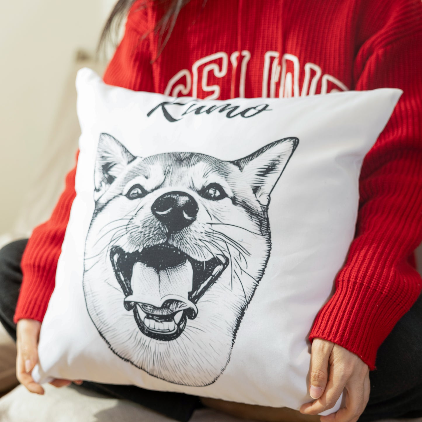 Custom Pet Cushion | Personalized Dog & Cat Pillow | Cozy Gift for Pet Lovers 🐾 Op