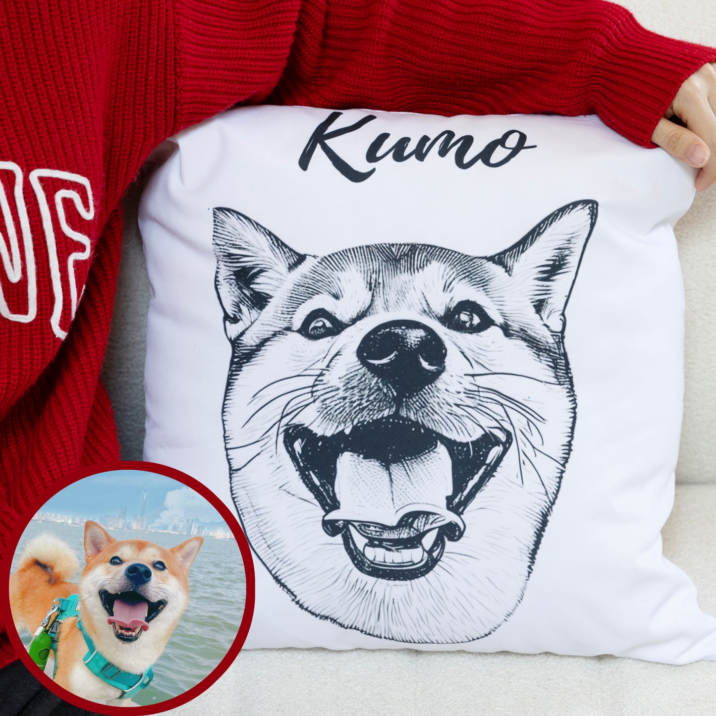 Custom Pet Cushion | Personalized Dog & Cat Pillow | Cozy Gift for Pet Lovers 🐾 Op