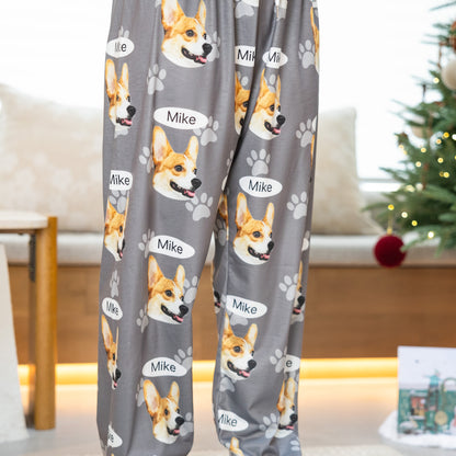 Custom Pet Pajamas Pants with Your Pet’s Photo