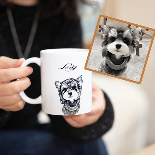 Custom Pet Mug with Your Pet’s Photo & Name | Personalized Dog Mug | Cat Coffee Cup | Gift for Dog Mom & Cat Dad ☕🐾